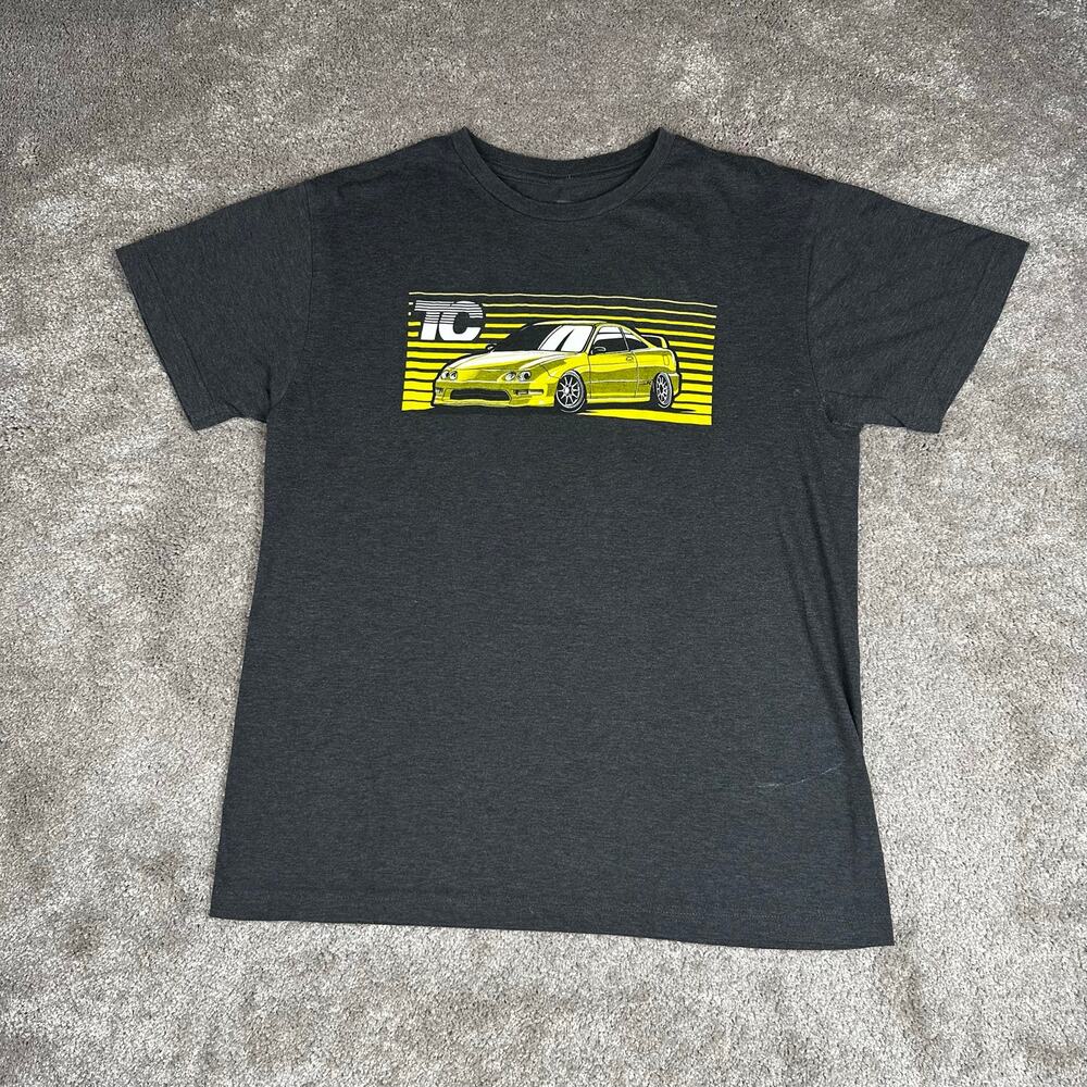 Acura Integra Tuner Cult Racing Graphic T Shirt JDM Car Culture Gray Size L